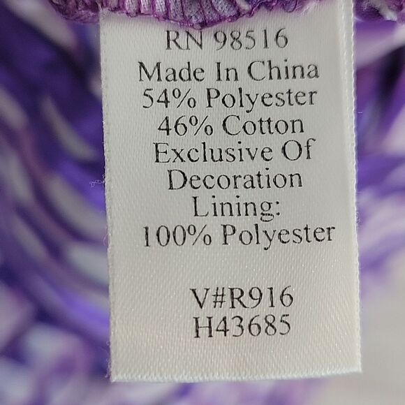 Coldwater Creek, Purple Polka Dot Dress- Size 12 - Picture 7 of 8